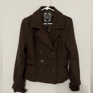 Yoki collection est 2003 New York women’s brown pea coat size medium